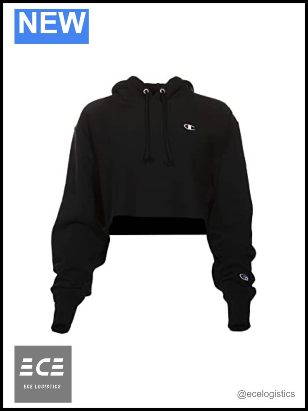 Cropped Cut-Off Hoodie Reverse Weave Pullover Fleece Classic